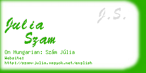 julia szam business card