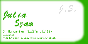 julia szam business card